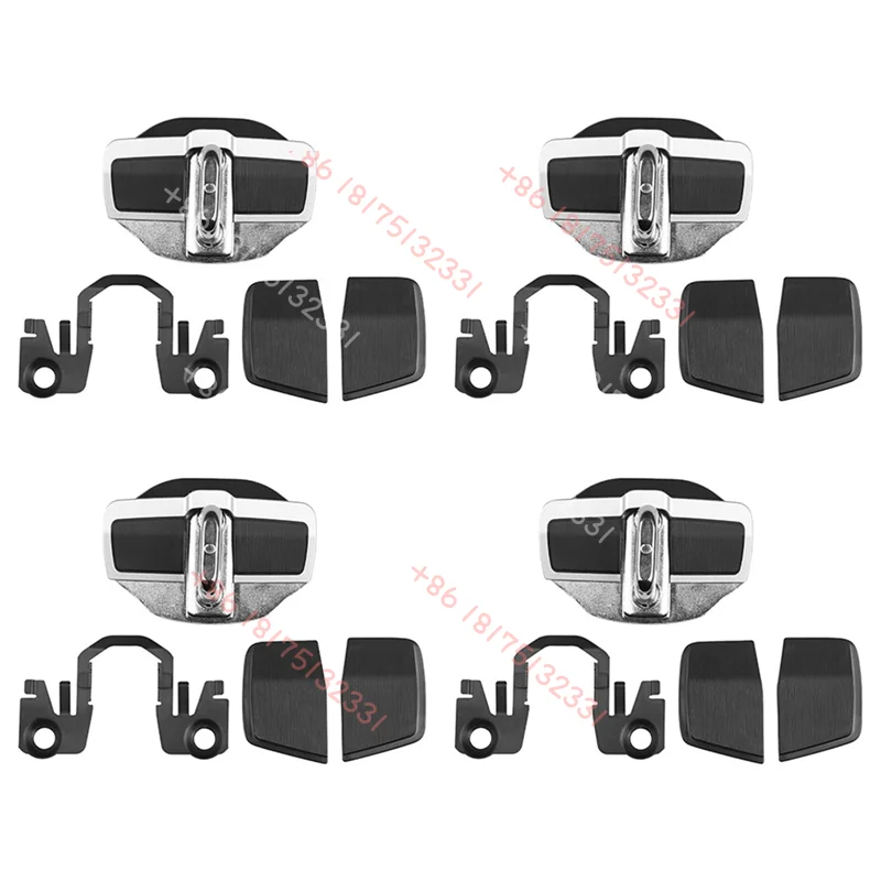4Pcs Car Door Stabilizer Door Lock Protector Latches Cover for Su baru All Series BRZ XV Forester Legacy Outback WRX