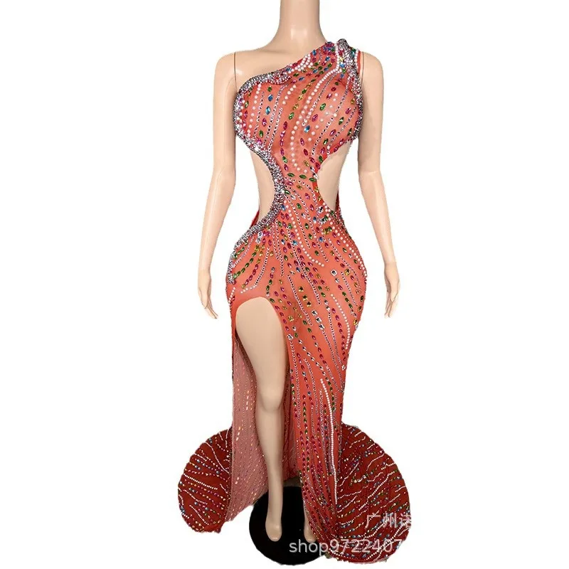 

Design Sense В форме змеи, застегивающее талию, темперамент, классическое роскошное вечернее платье, компания, ежегодное собрание, церемония, церемония хозяев