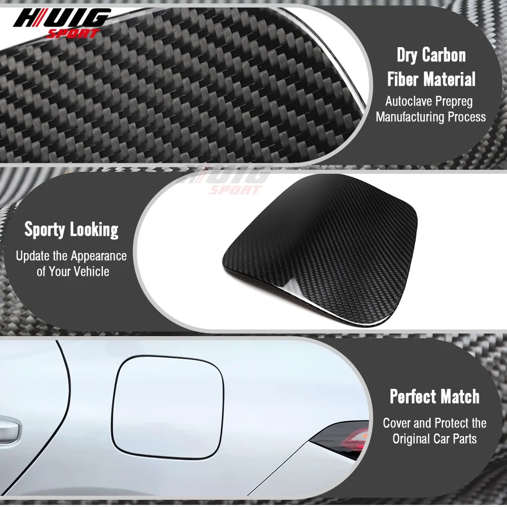 For Acura Integra Type S DE5 A-Spec DE4 Htachback 2023-2025 Car Fuel Tank Cover Dry Carbon Fiber Exterior Accessories
