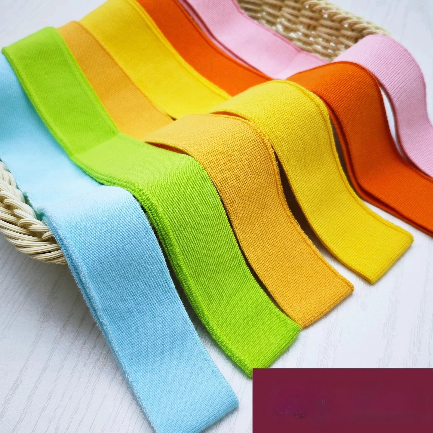 

4*80CM High Stretch Knitted rib Cotton Fabric T-shirt Neckline elastic collar cuffs Trim For Clothing Accessories fabric