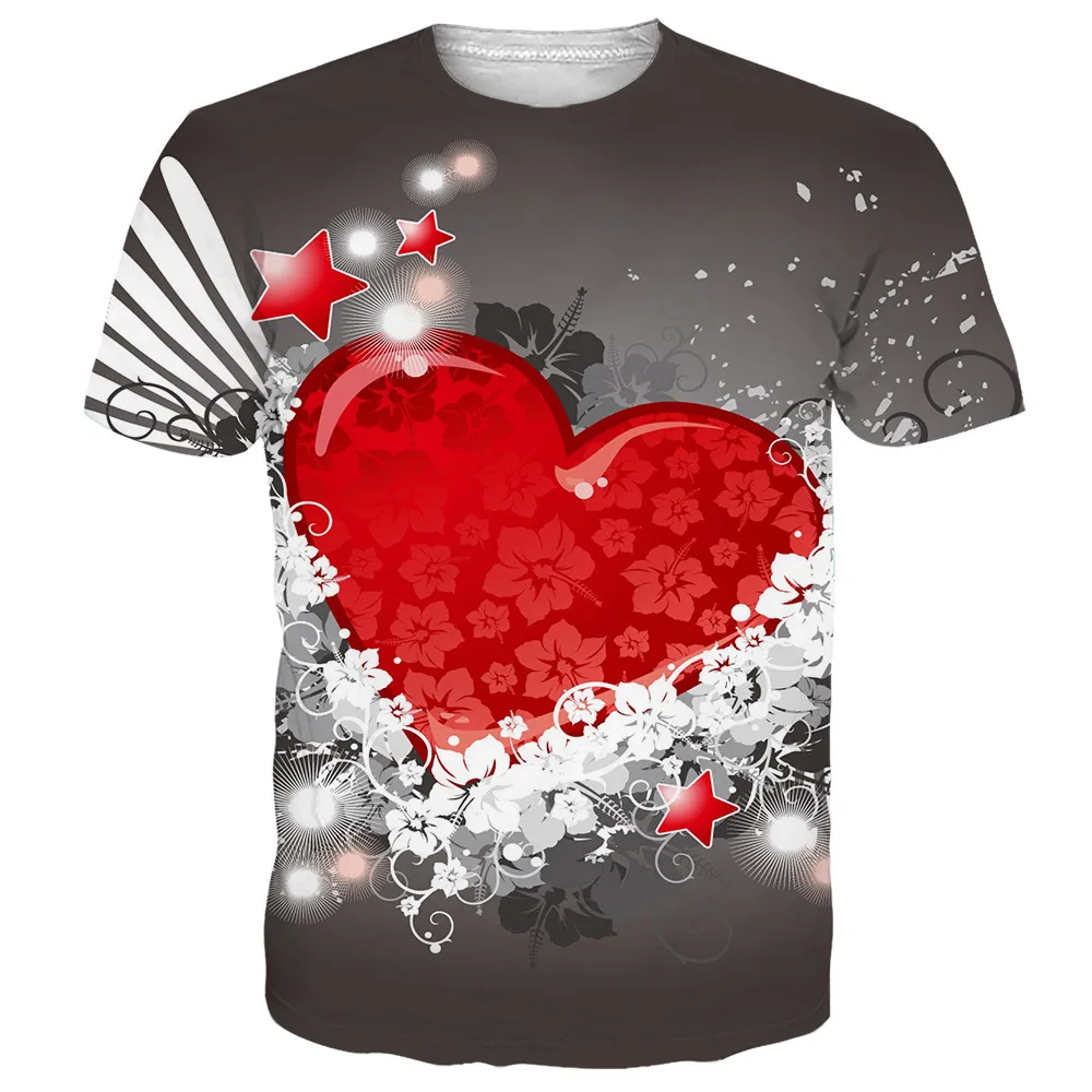 

Valentine's Day Gifts Men's Short Sleeve Crew Neck T-shirt Summer Outdoor Special Casual Comfort Tops Harajuku Woman S-7XL