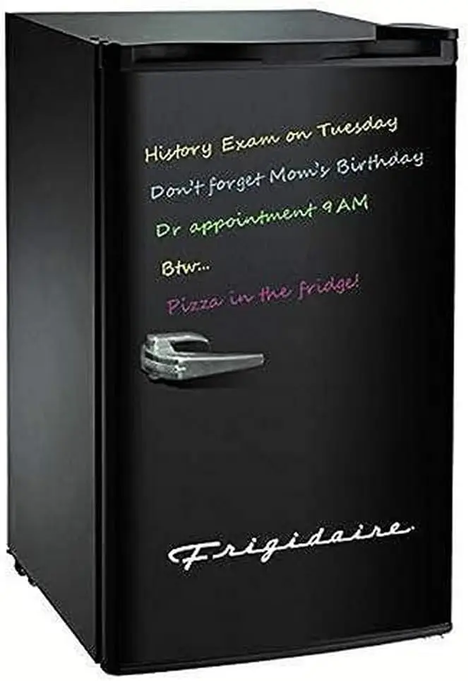 FRIGIDAIRE EFR331-BLACK 3.2 Cu ft Eraser Board Mini Compact Dorm Fridge (Black)