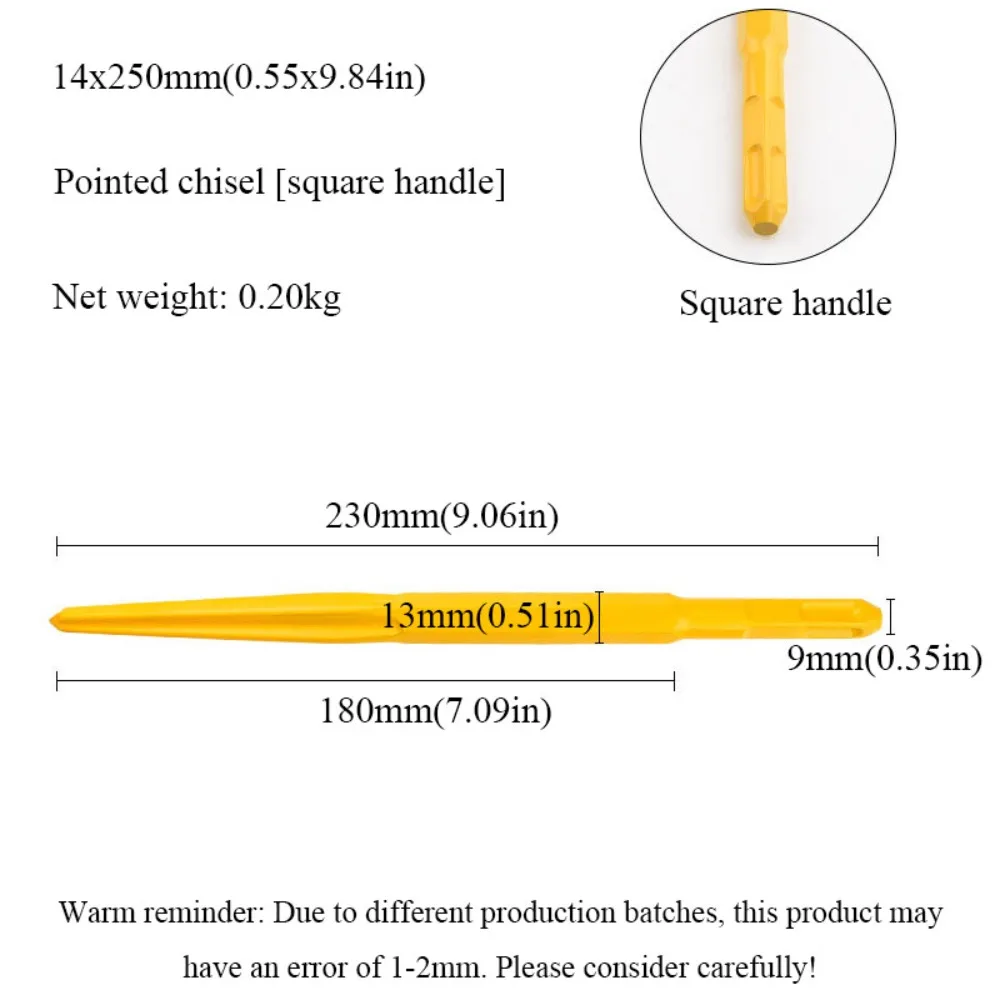 

Sharp and Flat Gouge Electric Hammer Drill Bit U-shaped Gouge Round and Square Handle Concrete Construction Drill Bit