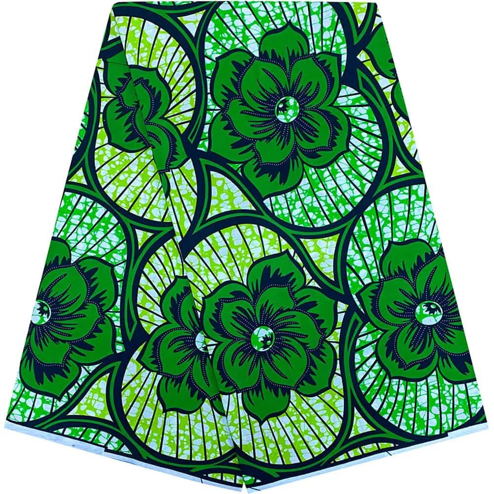 

Свежая африканская ткань из 100% полиэстера с воском Hollandais для скатерти и легких геометрических узоров.