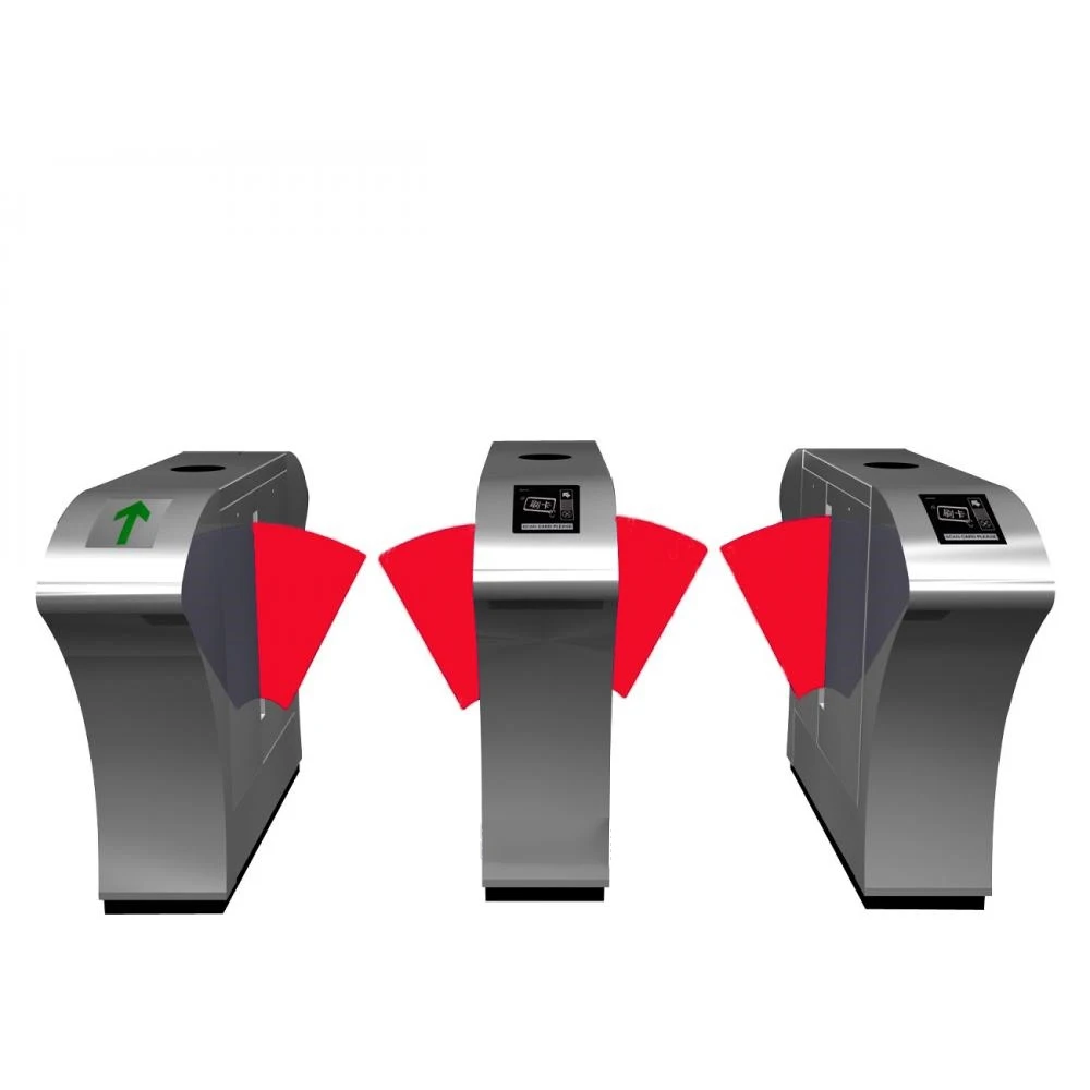 Automatic Entrance and Exit Turnstile Retractable Flap Barrier Turnstile with Rfid Card