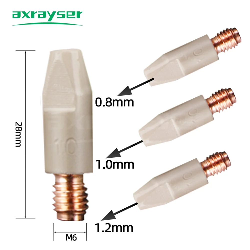 16 قطعة 25AK المغلفة فوهة الحماية 0.8/1.0/1.2 مللي متر MIG MAG GMAW الشعلة فوهة الغاز تلميح حامل 24AK MIG MAG شعلة لحام #3