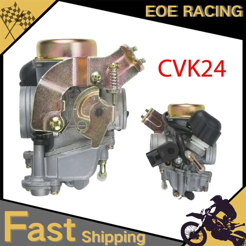 

CVK24 Motorcycle Carburetor With Electronic Choke Scooter ATV Carb For GY6 100 125 150 CC