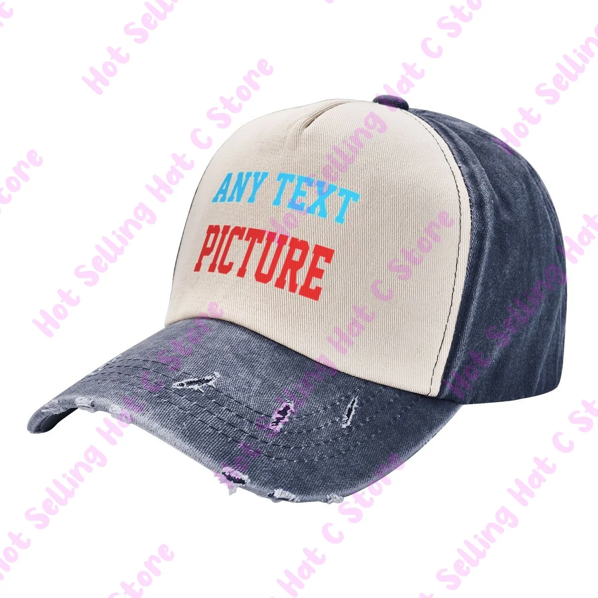 

Custom Logo Baseball Caps For Men Woman Hat DIY Logo Men's cap Print Text picture Adjustable Dad Hat Caps for Men