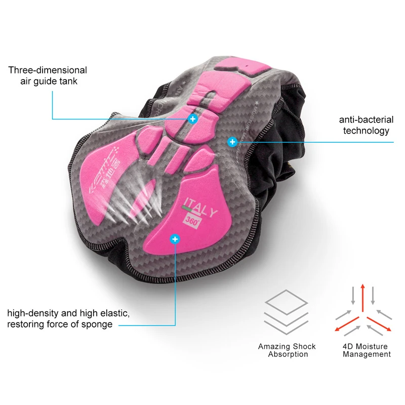 Santic المرأة الدراجات السراويل الصيف تنفس 4D مبطن 1/3 سراويل قصيرة كبيرة تمتد الجبلية/الطريق ركوب الدراجة الرياضية الجوارب القصيرة #2