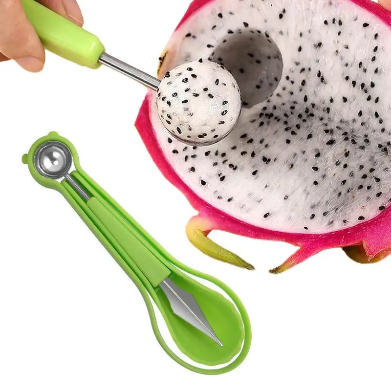 

Watermelon Baller Double Sided Professional Fruit Carving Tools Set Stainless Steel Fruit Tool Set Watermelon Baller Scoop Set