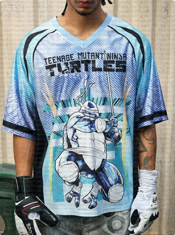 Teenage Mutant Ninja Turtles 3D Graphic Jersey T-Shirt Fashionable Streetwear Summer Cosplay Clothing Unisex Men's Women's view 5