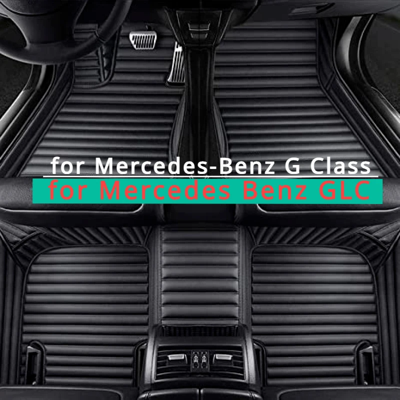 Custom Car Floor Mats for Mercedes-Benz G Class /G500/G63 GLC GLC250/ GLC300/ GLC300e/ GLC350e Foot  Accessories 2000-2024