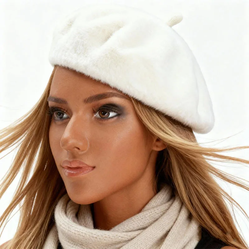 겨울 모자 보이나 애니메이션 액세서리 베레모 여성 코스프레 캐시미어 울 겨울 한국 화가 블랙 베레모 여성용