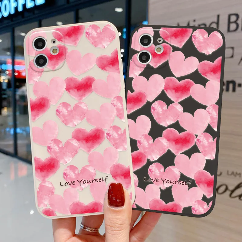 Love Heart Phone Case For Xiaomi Redmi 13C 10C 9T 9A 9C Mi 11 12 Lite 11T 12T 13T 10T Poco X3 NFC M4 M3 Pro F4 GT F3 Soft Cover