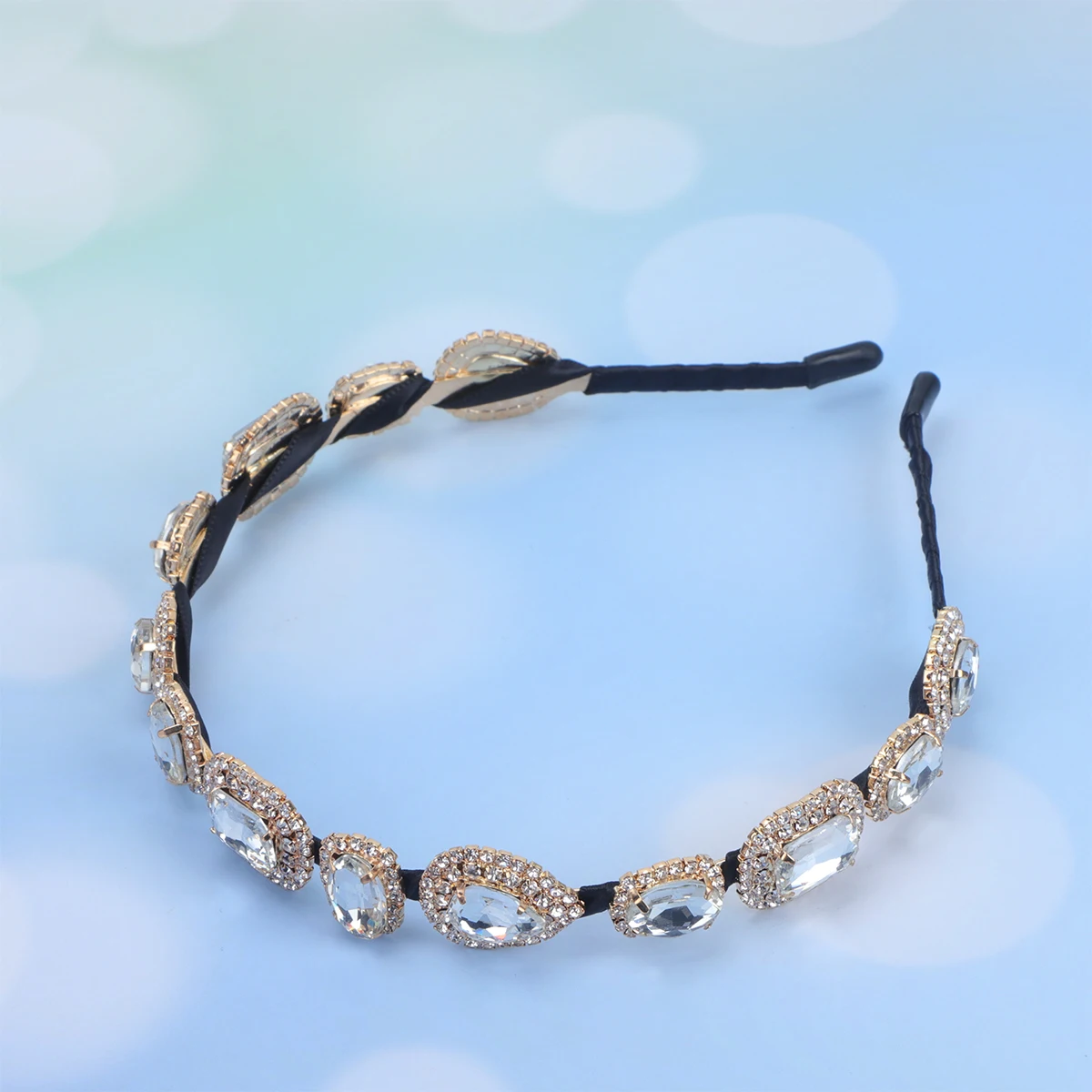

Crystal Headband Unique Accessory Rhinestone Ornament Daily Use Hoop Shopping