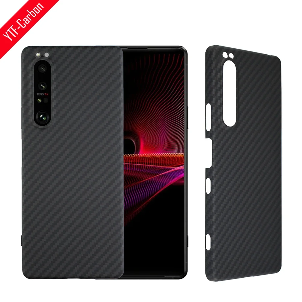 YTF-carbon carbon fiber phone Case For Sony XPeria 1 iii case Aramid Fiber Armor material Sony XPeria 1 iii Men's phone shell