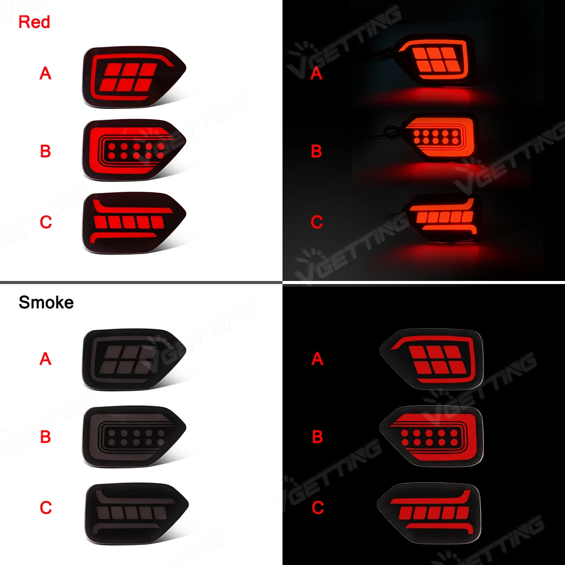 Car LED Rear Bumper Reflector Lights For Subaru Outback XV 2015-2023 Dynamic Turn Signal Lamp Brake Warning Lamp Accessories 12V