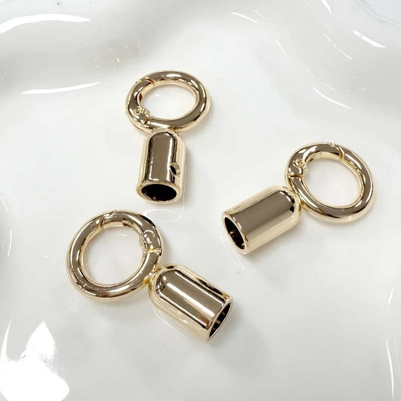Metal Buckles O Ring Bag Strap Spring Snap Hook Cord End Clip Stopper Handbag Handle Keychain Connector Accessories