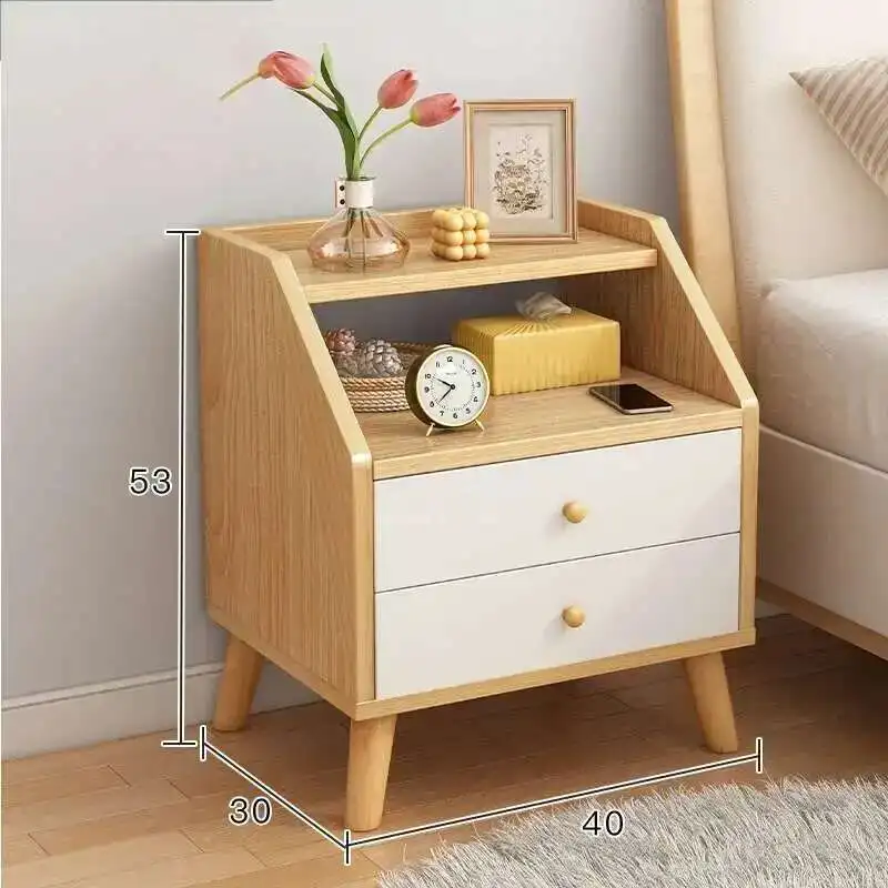 Kayu Kecil Lengkap Nightstand Rumah Librero Bisu Modul Unik Meja Samping Tempat Tidur Nordic Dinding Meja De Chevet Furniture T50CG