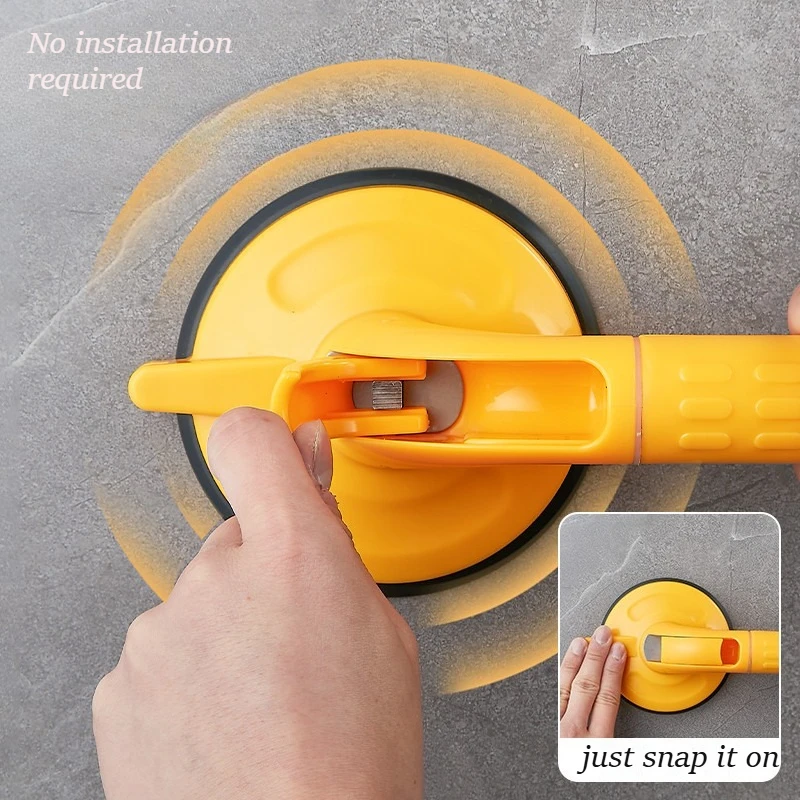 No Drill Suction Cup Bathroom Grab Bar 360 Degree Rotating Safety Support Rail Anti Slip Handle for Elderly Toilet Shower