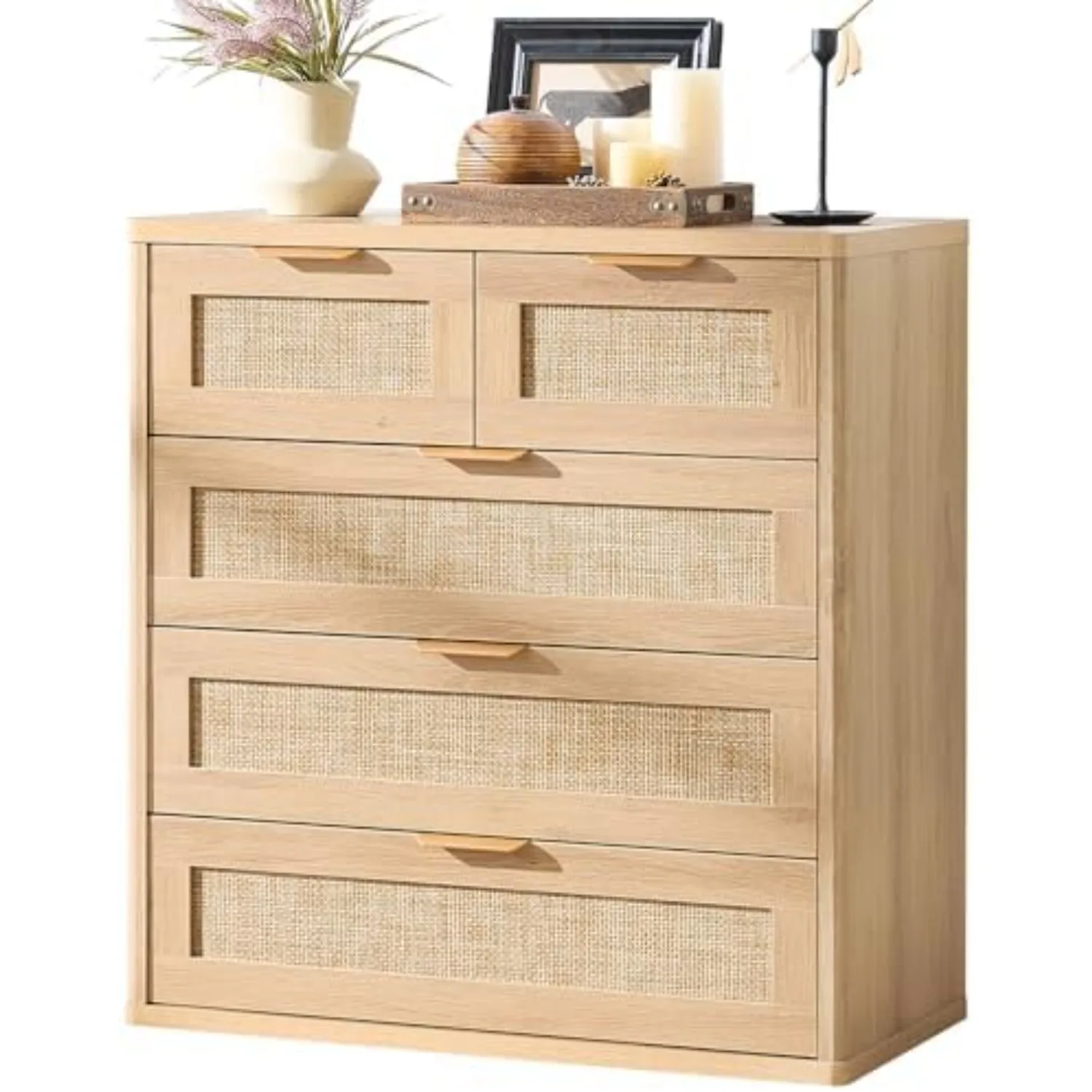 Rattan Dresser for Bedroom, 33.5