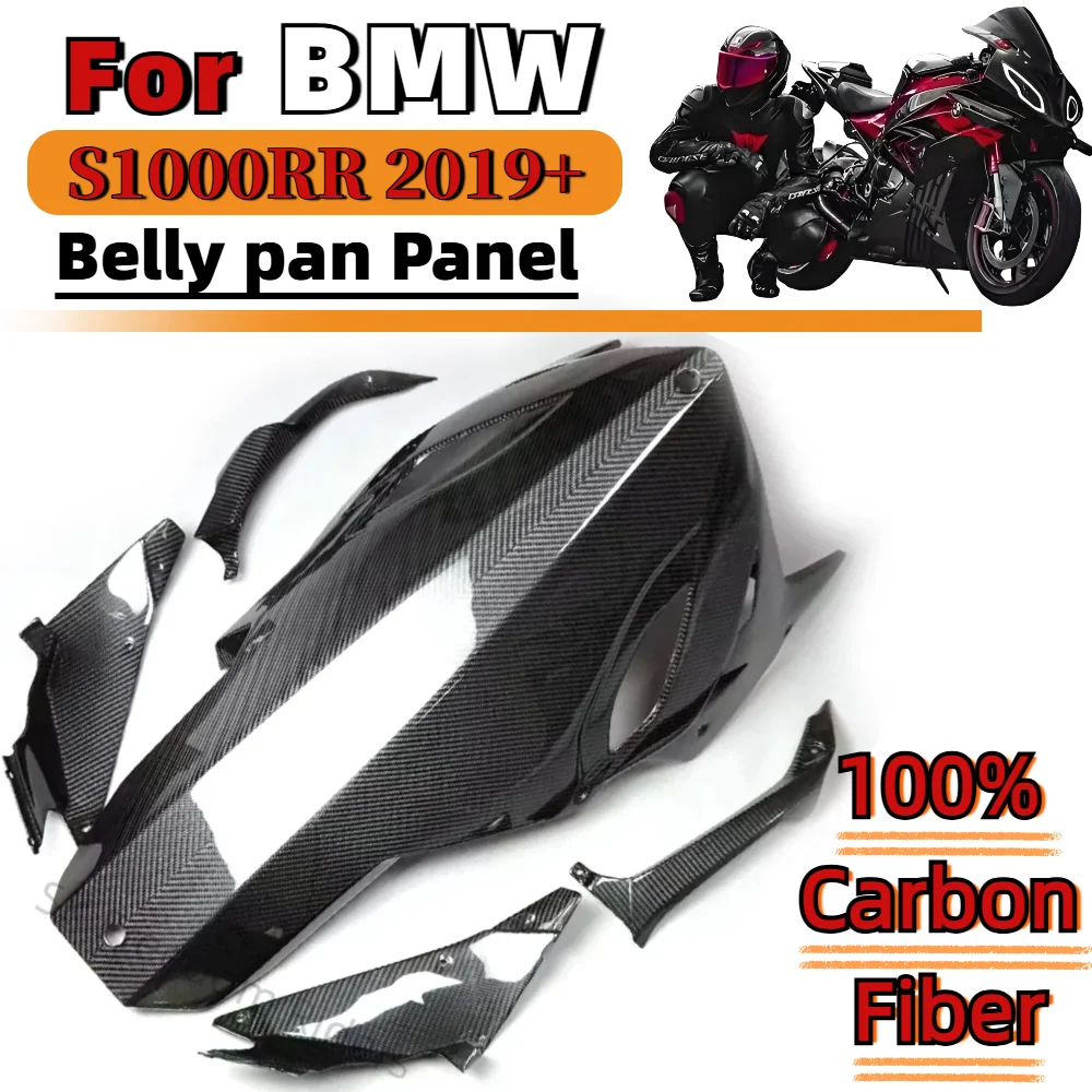 For BMW S1000RR 2019+ Carbon Fiber Engine Spoiler Belly pan Panel Motorcycle Modification shell Parts Fairing  Accessories