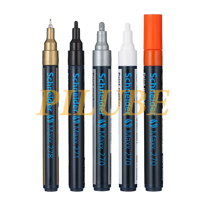 Schneider Maxx 270 271 278 Oil-Based Paint Marker 300C Heat Resistant for Metal Glass Ceramic Plastic Industrial Marking 0.8-3mm