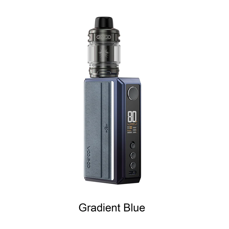 Voopoo Drag 5ชุดกล่อง177W ดั้งเดิมบุหรี่ไฟฟ้า TC VAPE พร้อม5.5มล. uforce-X พอดีกับถัง PNP x คอยล์อิเล็กทรอนิกส์ DTL 18650 Vaporizer