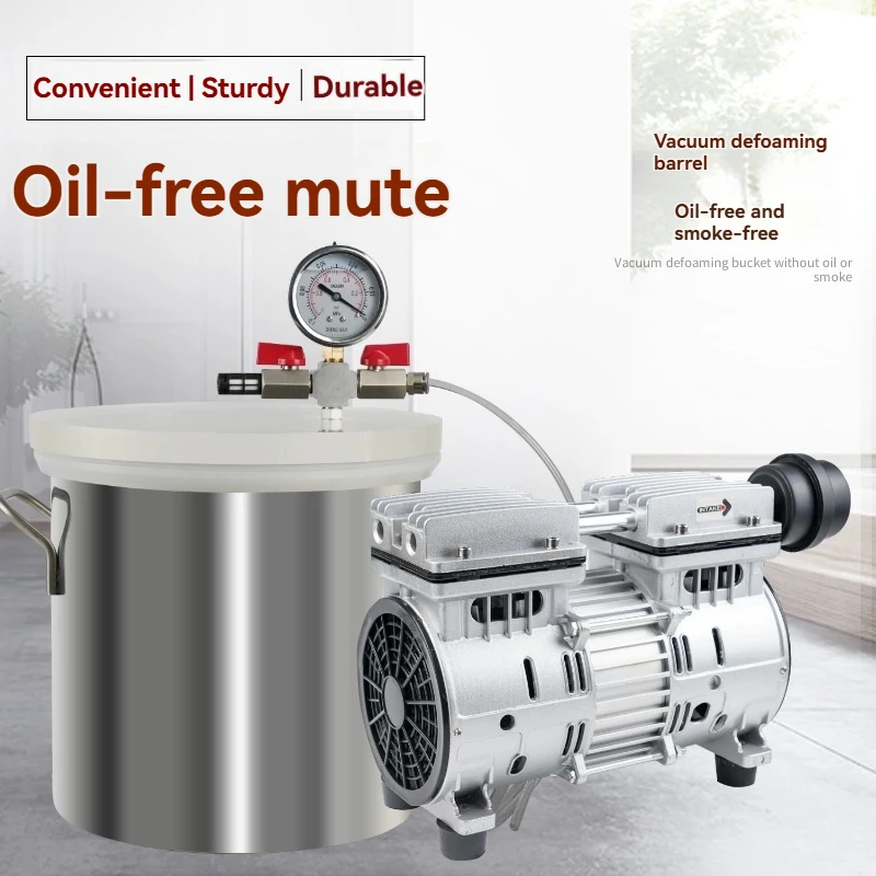 Oil-Free Vacuum Degassing Chamber for Resin Epoxy,AB Silicone Stabilized Wood,304 Stainless Steel with Vacuum Gauge 1.2mm Wall