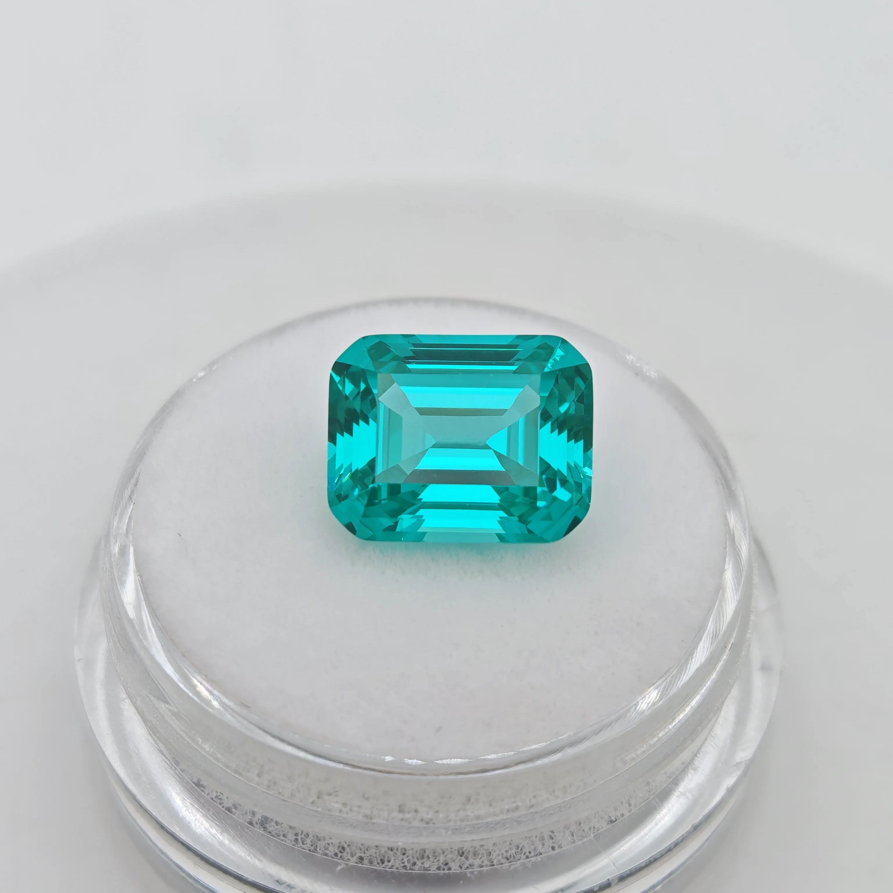 Top Lab Grown Paraiba Sapphire Emerald Cut VVS1 Gemstone Charms DIY for Jewelry Making Materials Selectable  Certificate