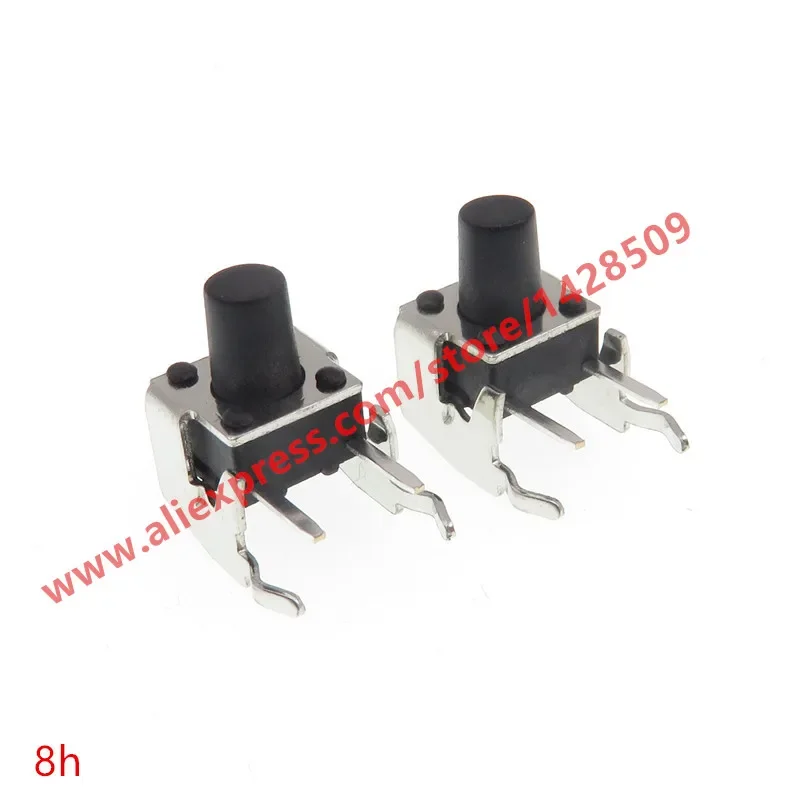 400pcs/lot Tact Switch 6*6*8mm Horizontal with Bracket Tactile Push Button Switches Micro Switch