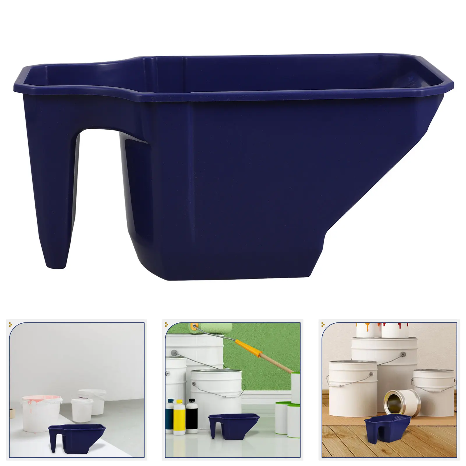 Paint Roller Tray Plastic Paint Brush Holder Heavy-Duty Painting Tray Comfortable Handle for Walls Furniture Doors Painting