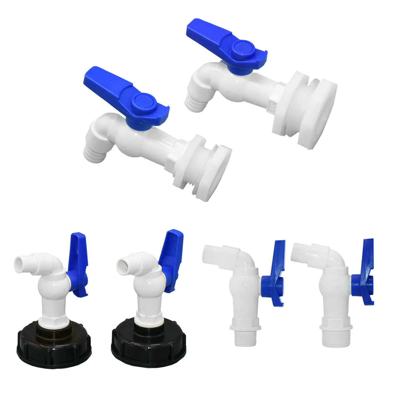 60mm IBC Tank Tap Adapter Valve S60X6 Coarse Thread Garden Quick Connect Faucet 1/2 3/4