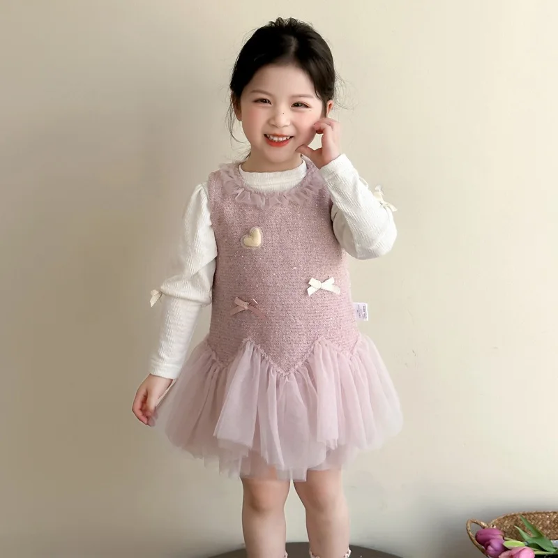 

Girls' Dress Spring Fashionable Baby Girl Princess Dress Set Gown Tulle Dress Spring Autumn Children's Dress