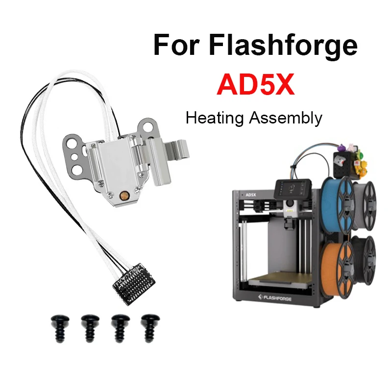 Нагревательный элемент Hotend для Flashforge AD5X: комплект с нагревательным картриджем, термистором и датчиком температуры