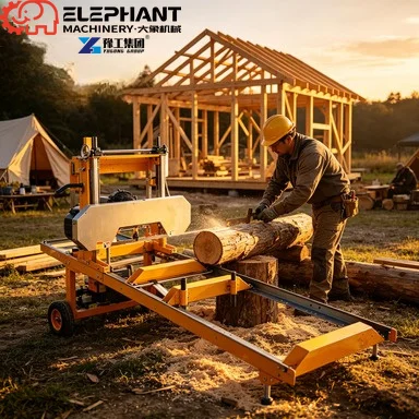 Horizontal New Portable Wood Band Sawmill Machine CE Certification 11kw Engine 900mm Working Width Easy Operation