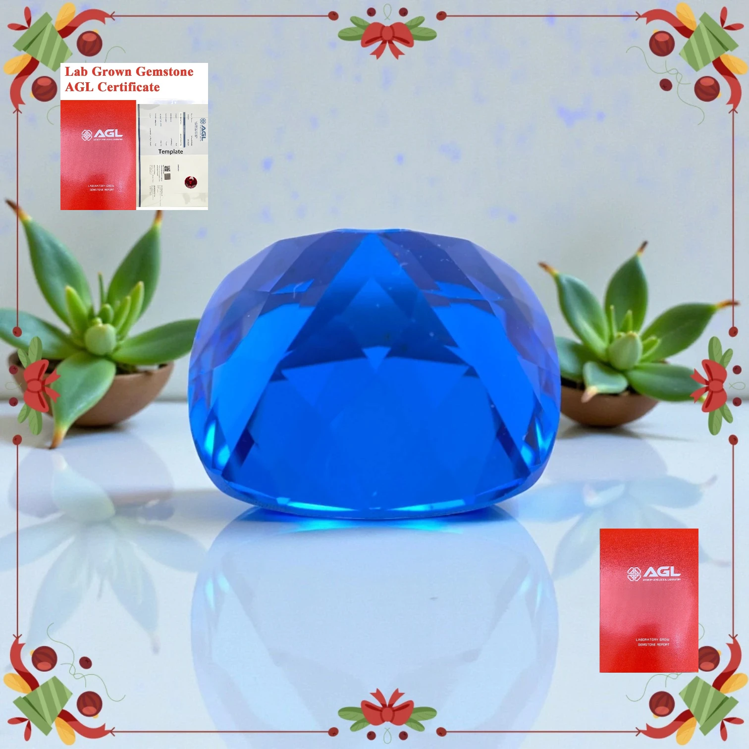 

Lab Grown Cobalt Spinel Cushion Cut Gemstone For Jewelry DIY Making Main Materials Selectable Certificate