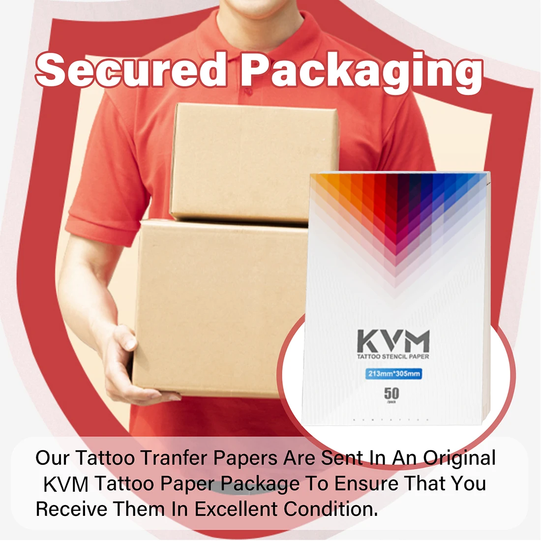 50 Sheets KVM Vegan Tattoo Stencil Transfer Paper A4 Size Plant Wax Safe Skin Four Layer Thermal Tattoo Transfer Paper Compatible With Most Thermal Tattoo Printers