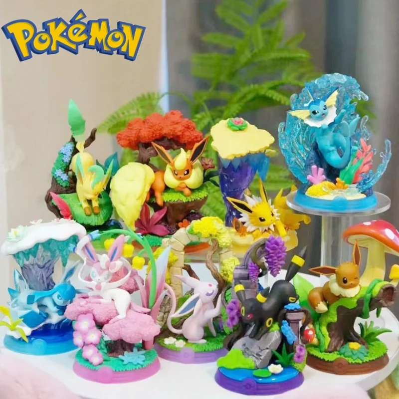 Nueva caja ciega Original de Pokémon Enjoy The Eevee V3, juguete de moda, decoración periférica de escritorio, estatuilla, regalos de Navidad y Halloween