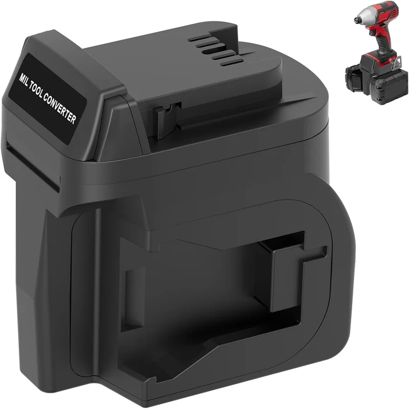 2 in 1 Battery Adapter for Milwaukee 18V Li-ion Battery to for Milwaukee 18V Red Cordless Power Tool Higher Power Converter