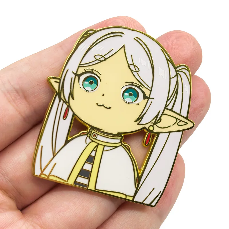 Frieren Anime Girl Enamel Pin Manga Badges on Backpack Women's Brooches Hat Lapel Pins Cosplay Accessories Fans Gifts