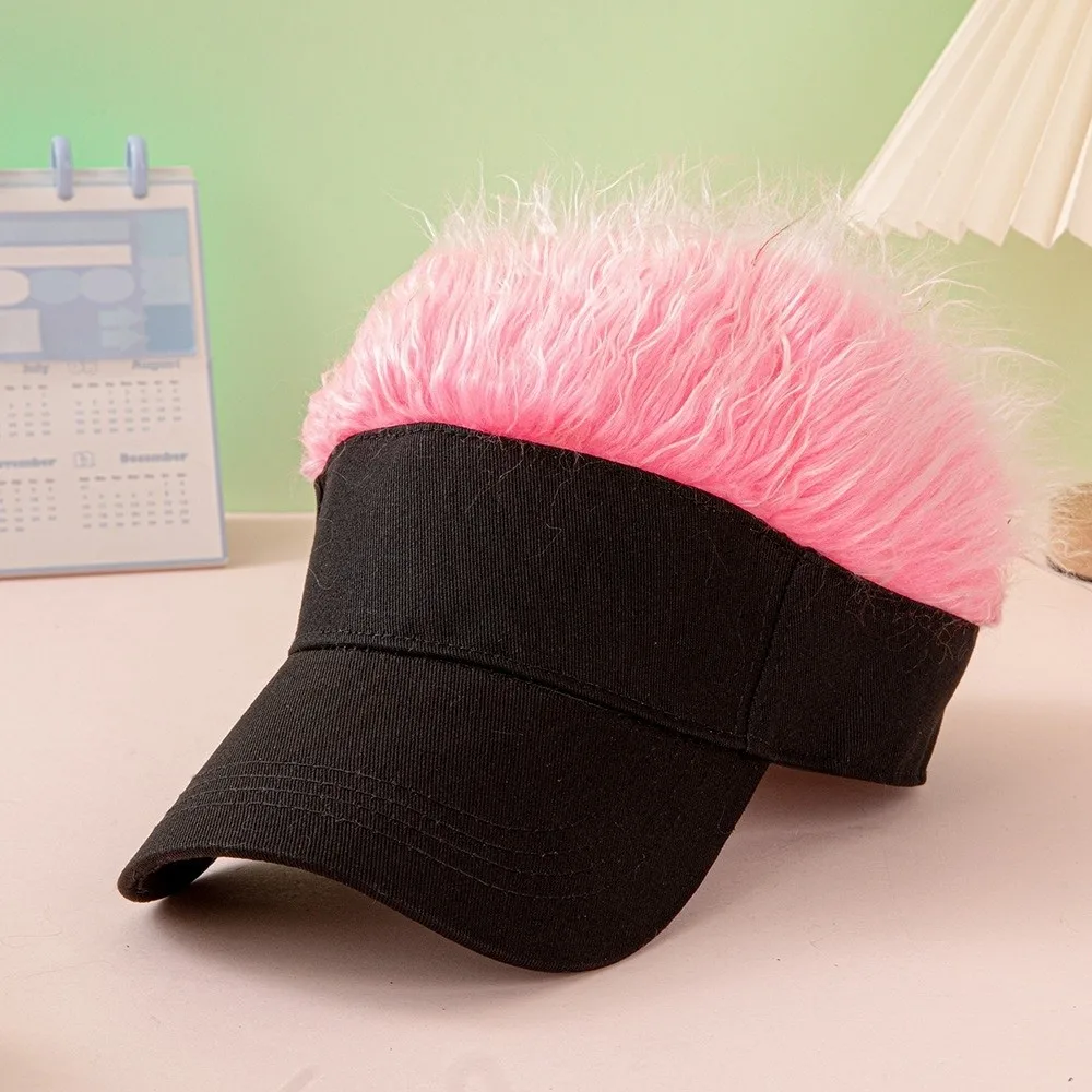 재미 있은 여러 가지 빛깔의 가발 모자 경량 자외선 차단 헤어 피스 야구 모자 펑크 힙합 남자 양산 모자 코스프레