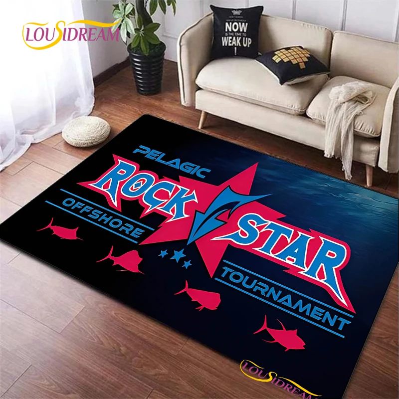 FREESHIP-P-PELAGIC-FISHING NonSlip Area Rug for Living Room,Bedroom,Playroom,Kitchen,Door Prayer Floor Mat Home Decor Rug Gift