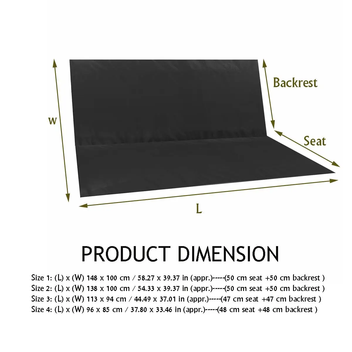 Swing Cover Chair Bench Replacement Waterproof 2/3 Seater Patio Garden Outdoor Swing Case Chair Cushion Backrest Dust Cover