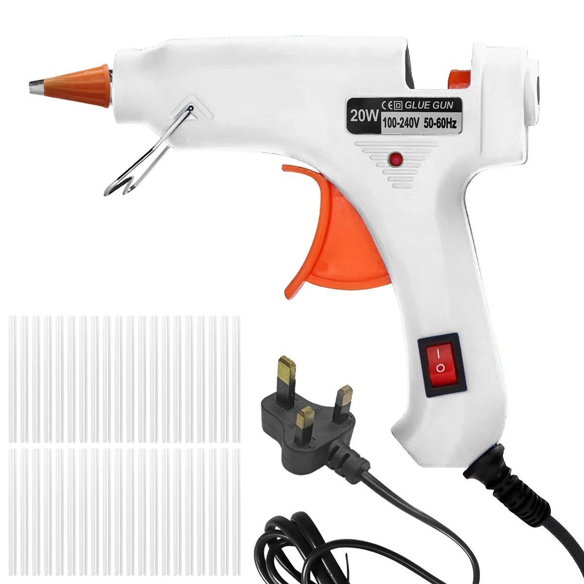 20W Hot Melt Glue Gun Industrial Mini Guns Thermo Electric Mini Heat Temperature Thermo Electric Repair Tool with Glue Sticks