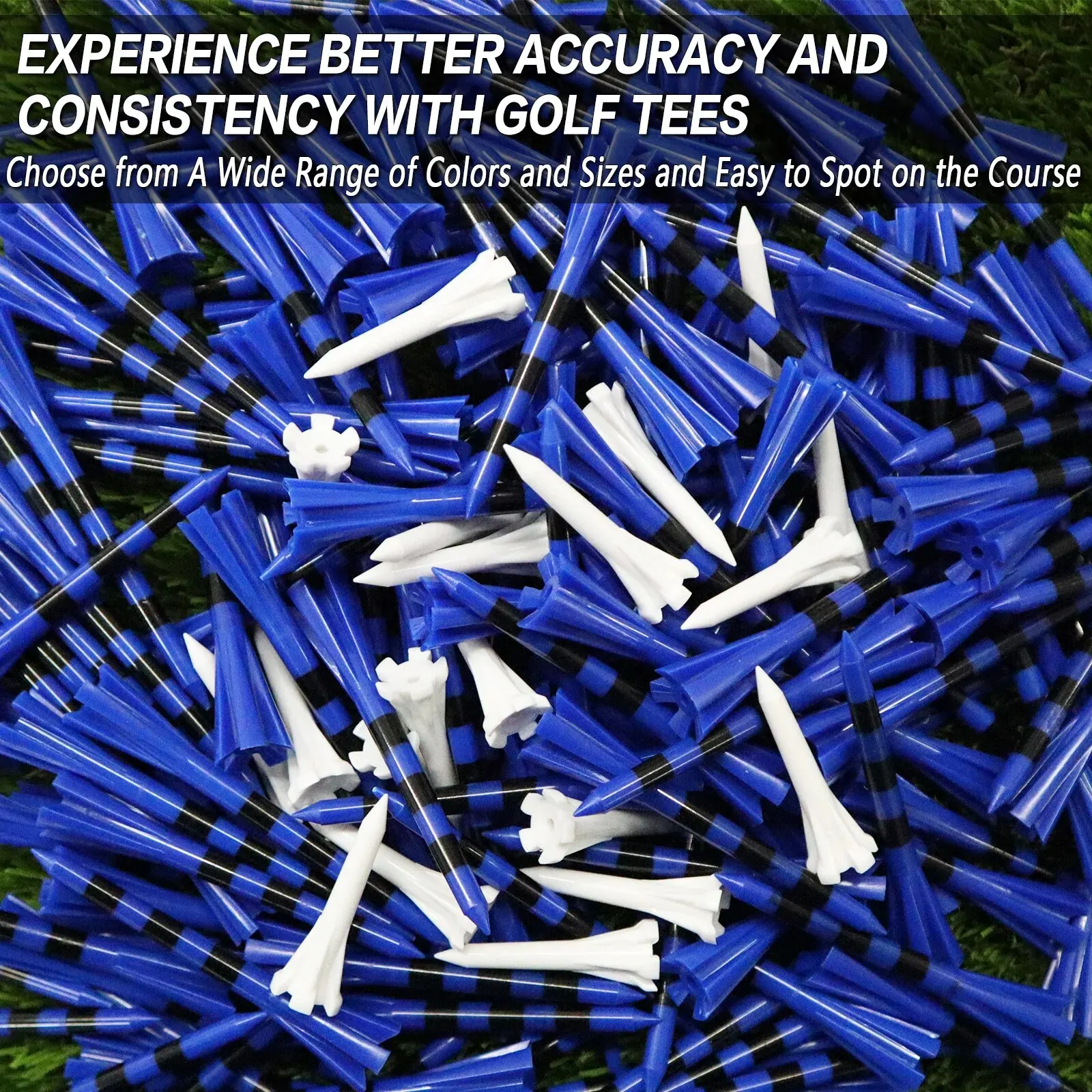 Golf Tees Plastic 5-Prongs Marking System 80 Driver Tees with 20 Iron Hybrid Tees Mixed 100 Pcs/Set Low Friction Resistance