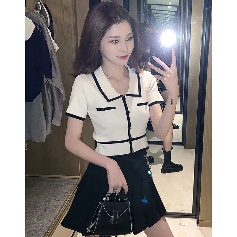 

Летняя белая футболка из ледяного шелка с коротким рукавом, женская укороченная модель с завышенной талией, модный топ для женщин