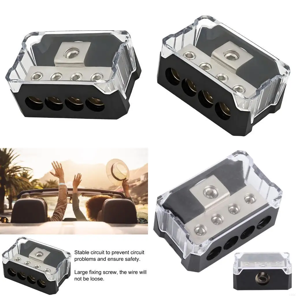 Car Stereo Speaker Power Ground Wire Splitter Base Ground Distribution Block New