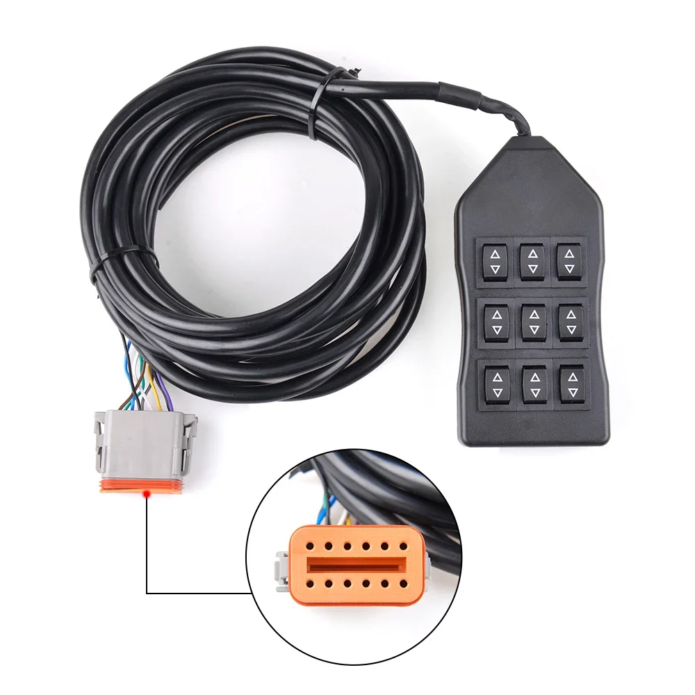 Universal Switch Box 9 Button 5M Air Ride Suspension Manueller Controller-Schalter für Magnetventil mit 8 Positionen