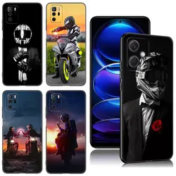 Xiaomiシリコンオートバイケース,Xiaomi Redmi note 8, 9, 10, 11,11e,11t,11s,12 pro,4g plus,5g 8t,9s,10s,12s